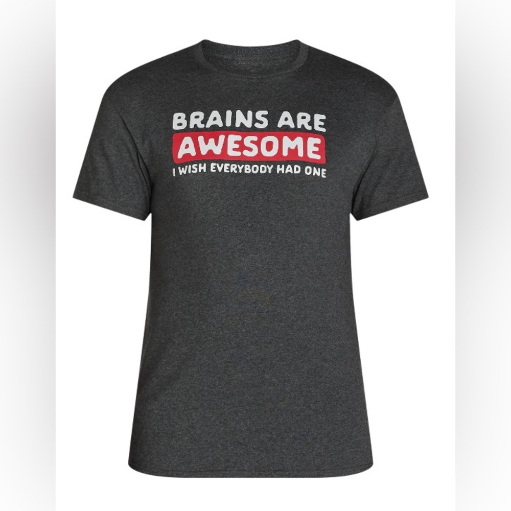 New Heather Gray Brains are Awesome, I Wish Everybody Had One Graphic TEE 2XL